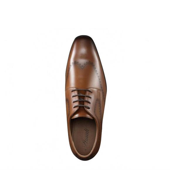 NEW AMALI men's rui oxford shoes in cognac - Picture 4 of 5